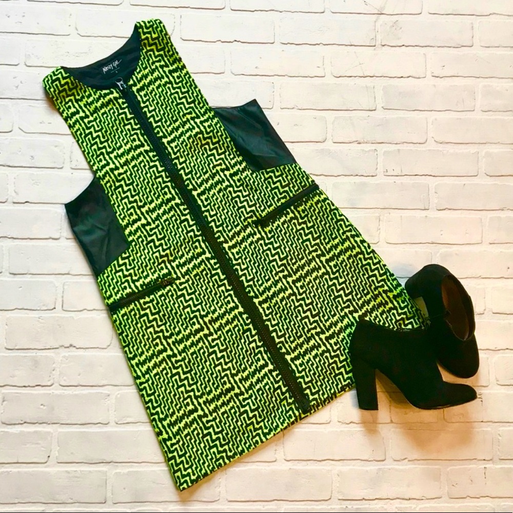 Neon Zipper Dress